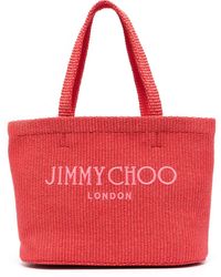 Jimmy Choo - Strandtasche mit Logo-Stickerei - Lyst
