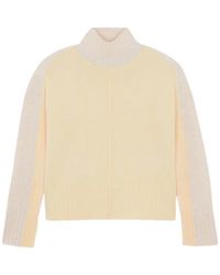 Kujten - Angel Two-Tone Ribbed-Trim Sweater - Lyst