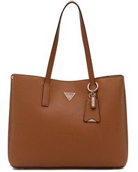 Guess - Sac Porté Épaule À Plaque Logo - Lyst