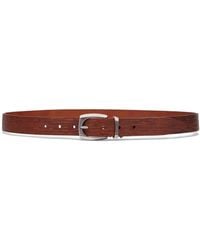 Brunello Cucinelli - Ardillon-Buckle Leather Belt - Lyst