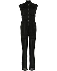 Pinko - Semi-sheer Panelled Sleeveless Jumpsuit - Lyst