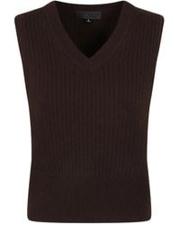 Nili Lotan - Ribbed V-Neck Vest - Lyst