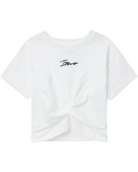 Izzue - Twist-detail Cotton T-shirt - Lyst