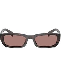 Prada - Tortoiseshell-Effect Rectangle-Frame Sunglasses - Lyst
