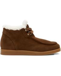 Casadei - Dami Passage Shearling-Trim Lace-Up Boots - Lyst