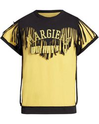 Maison Margiela - Décortiqué T-Shirt mit Fransen - Lyst