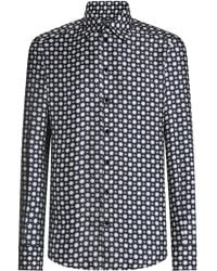Dolce & Gabbana - Printed Silk Twill Martini Shirt - Lyst