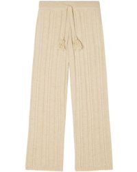 Alanui - The Talking Glacier Cable-knit Trousers - Lyst