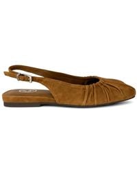 Ash - Bibi Ruched Slingback Ballet Flats - Lyst