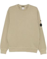 C.P. Company - Crew Neck Sweatshirt With Logo Patch - Lyst