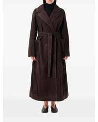 Rohe - Belted Suede Coat - Lyst