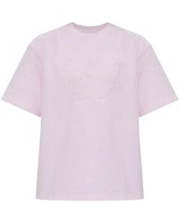 Ganni - Shoulder Heart T-Shirt - Lyst