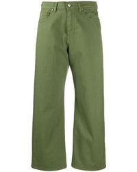 P.A.R.O.S.H. Jean crop à taille haute - Vert