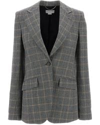 Stella McCartney - Blazer En Laine À Motif Prince De Galles - Lyst