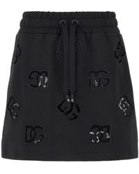 Dolce & Gabbana - Logo-Patch Jersey Mini Skirt - Lyst