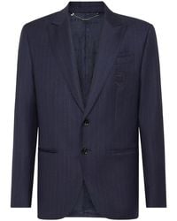 Billionaire - Pinstripe-Pattern Wool Blazer - Lyst