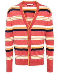 Maison Kitsuné - Cárdigan a rayas en intarsia - Lyst
