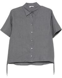 Peserico - Blouse Met Korte Mouwen En Trekkoord - Lyst