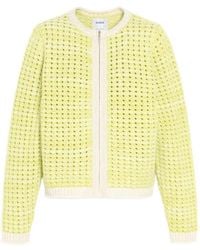 Barrie - Crochet-Knit Zip-Up Cardigan - Lyst
