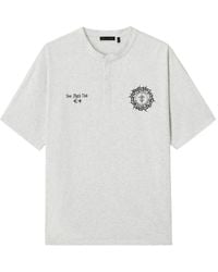 FIVE CM - Button Graphic T-Shirt - Lyst