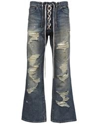 JUN/NAKAYAMA - Distressed Wide-Leg Jeans - Lyst