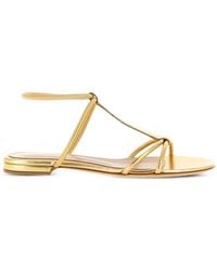 Gianvito Rossi - Lilo Elastic Leather Sandals - Lyst