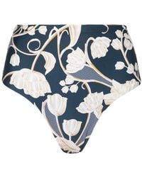 Agua Bendita - Perla Floral-Print Bikini Bottoms - Lyst
