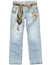 Acne Studios - Canvas Jeans Met Print Van Katoen - Lyst