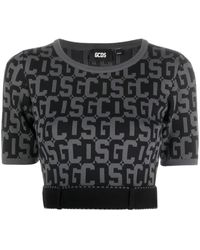 Gcds - Matilda Monogram Cropped Top - Lyst