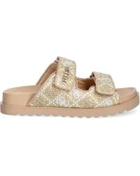 Guess - Bestickte Pantoletten Mit Doppelriemen - Lyst