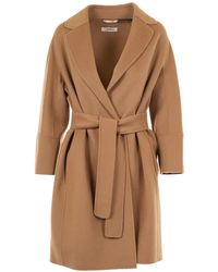 Max Mara - Belted Notch-Lapel Coat - Lyst