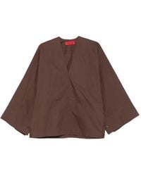Thelatest - Top Met V-Hals - Lyst