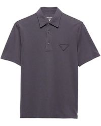 Prada - Poloshirt Aus Piqué - Lyst