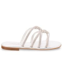 Kima - Knotted Embellished Flat Sandals - Lyst