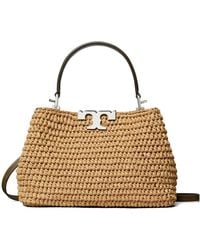 Tory Burch - Mini Eleanor Straw Tote Bag - Lyst