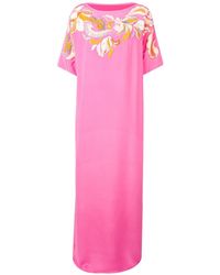 Emilio Pucci Kaftan long à sequins - Rose