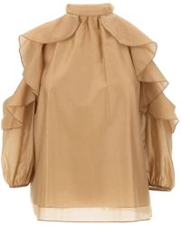 Kaos - Blusa de manga con volantes - Lyst
