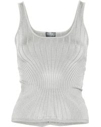 Mugler - Canotta Lavorata A Maglia - Lyst