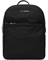 Karl Lagerfeld - Mochila con monograma en relievea - Lyst