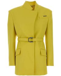 The Attico - Belted Blazer - Lyst