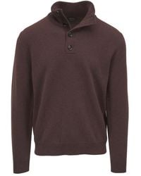Brioni - Maglione A Collo Alto Con Abbottonatura - Lyst