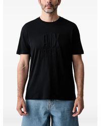 ARMANI EXCHANGE - Logo-Embossed Cotton T-Shirt - Lyst