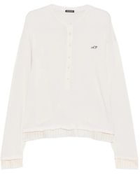 Ann Demeulemeester - Layered-Effect Henley-Neck T-Shirt - Lyst