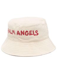 Palm Angels - Logo-print Ripped Bucket Hat - Lyst