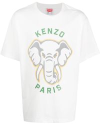 KENZO - Oversized T-Shirt Éléphant "Varsity Jungle" - Lyst