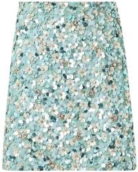 Paul & Joe - Jolaine Sequin-Embellished Floral-Appliqué Mini Skirt - Lyst