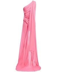 Elie Saab - One-Shoulder Draped Mini Dress - Lyst