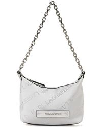 Karl Lagerfeld - Mini Essential Crystal-embellished Shoulder Bag - Lyst