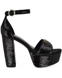 Guess - Sandales Plateforme Setong 6 À Sequins - Lyst