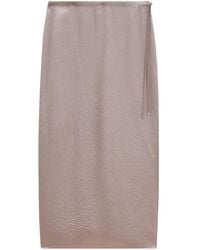 Filippa K - Satin Midi Skirt - Lyst